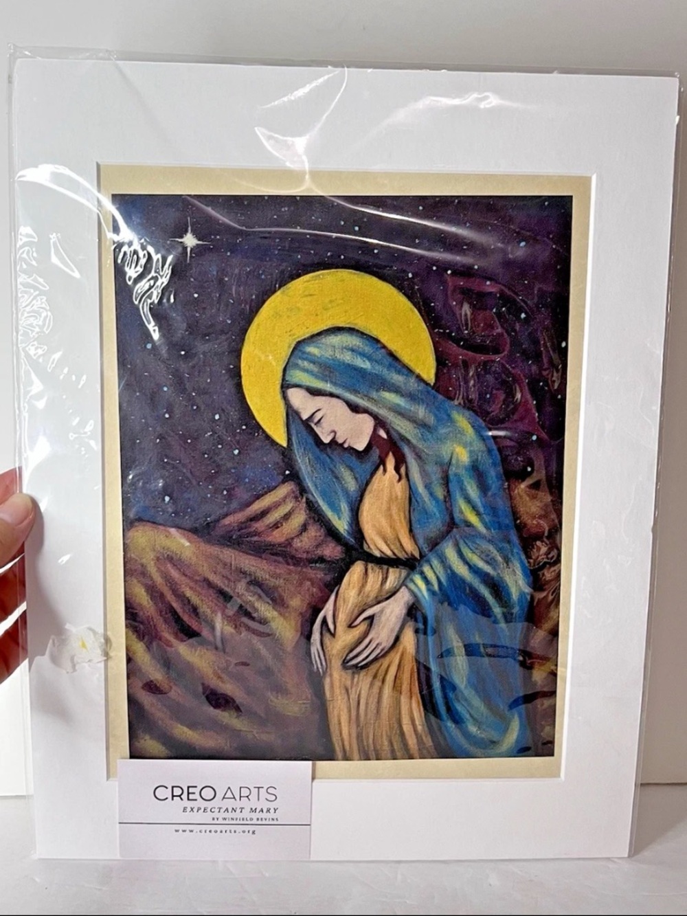 Creo Arts Winfield Bevins Art Prints Matted Ready to Frame "Expectant Mary" New